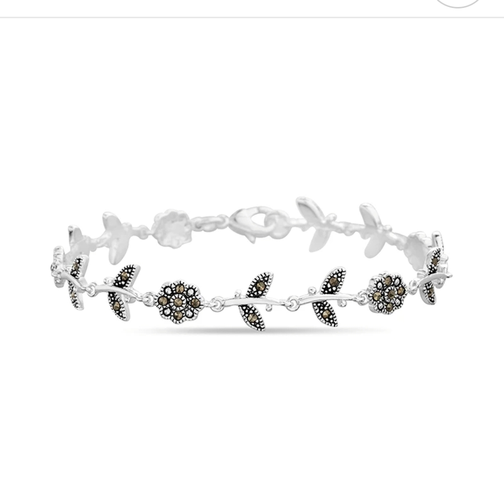 Floral Silver Bracelet